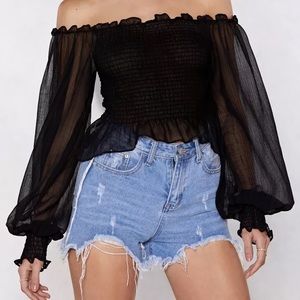 Nasty Gal off the shoulder top